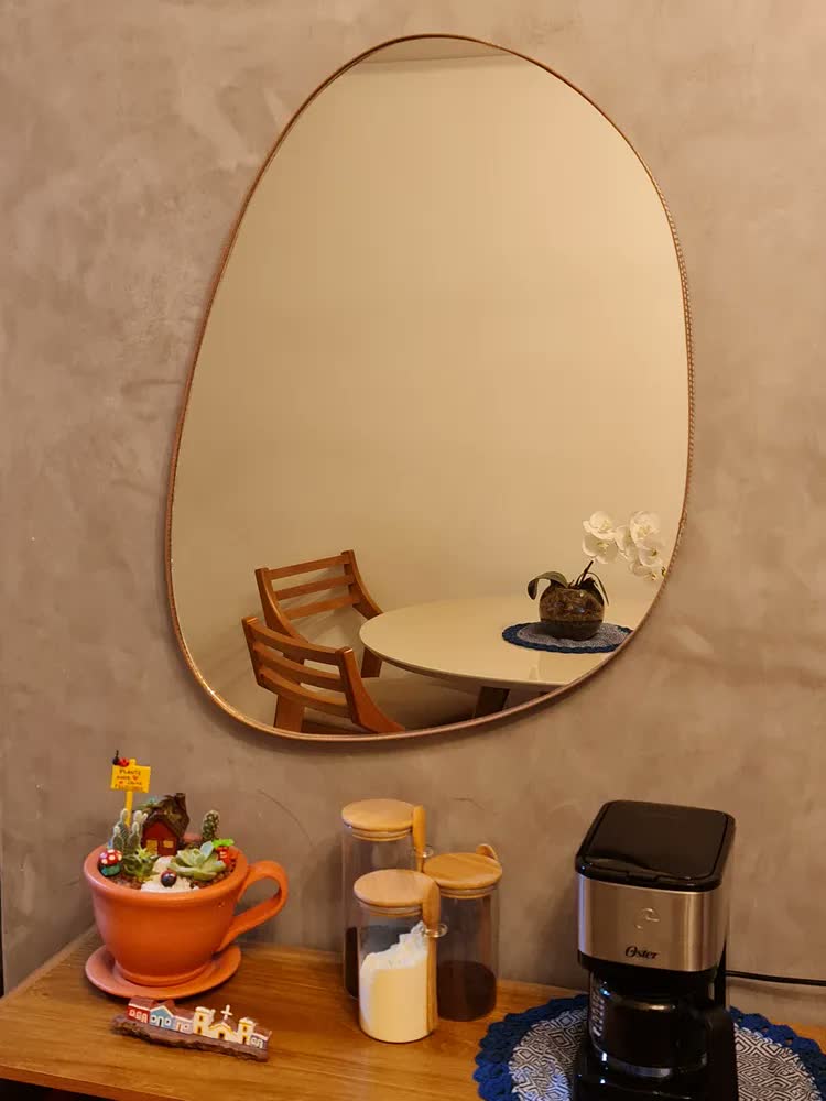foto de Espelho Decorativo Orgânico 80x60 Moderno