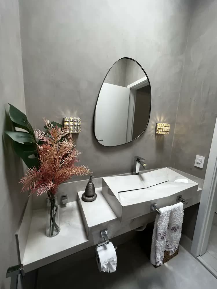 foto de Espelho Decorativo Orgânico 80x60 Moderno