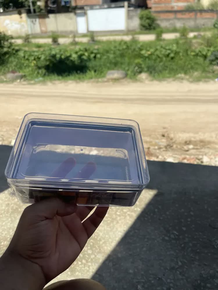 foto de Kit 2 Potes Porta Frios 770ml Hermético Transparente