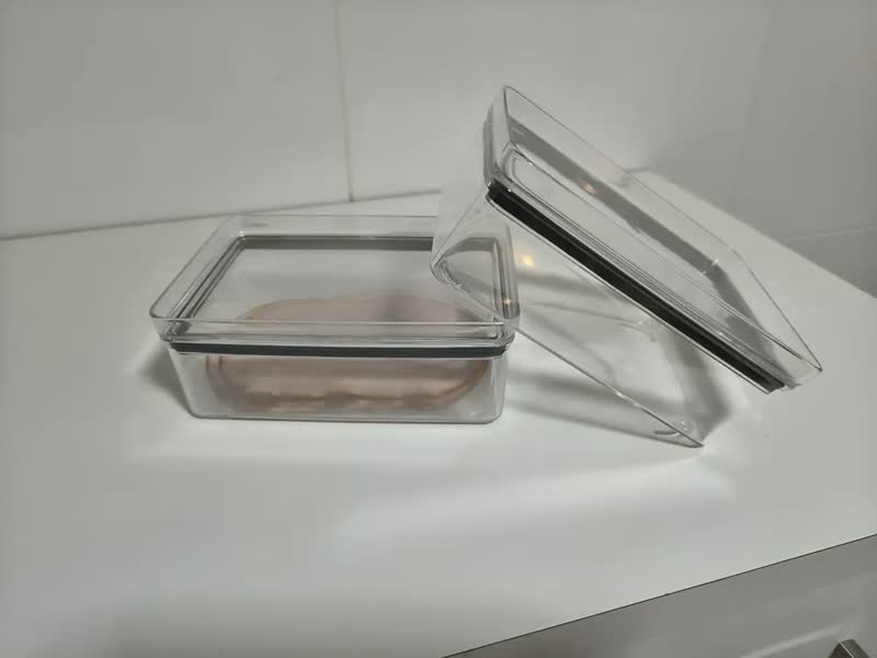 foto de Kit 2 Potes Porta Frios 770ml Hermético Transparente