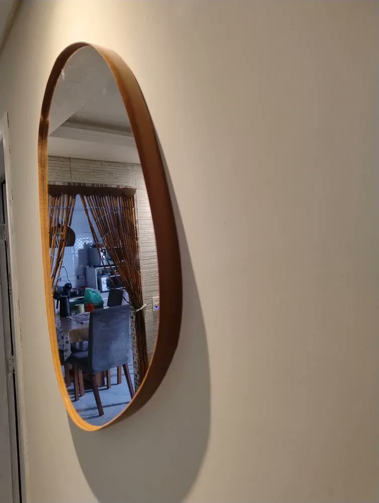 foto de Espelho orgánico de parede Orgánico do 60cm x 40cm Preto