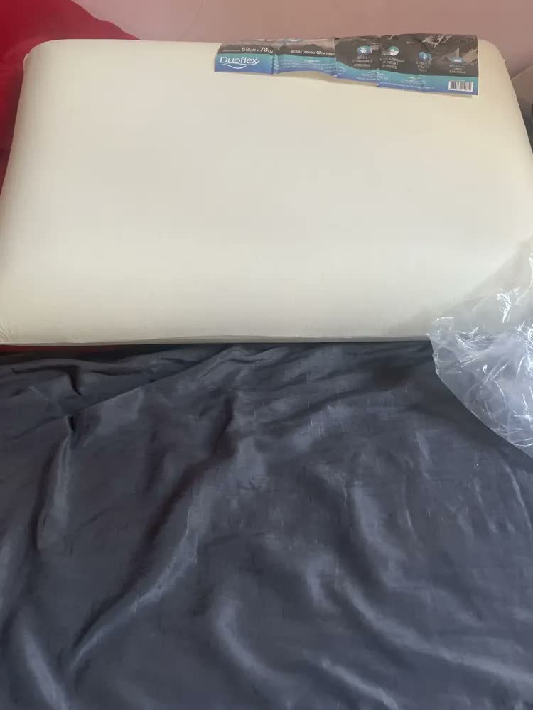 foto de Duoflex Nasa macio térmico travesseiro inteligente tradicional 58cm e 10cm cor branco 2 unidades