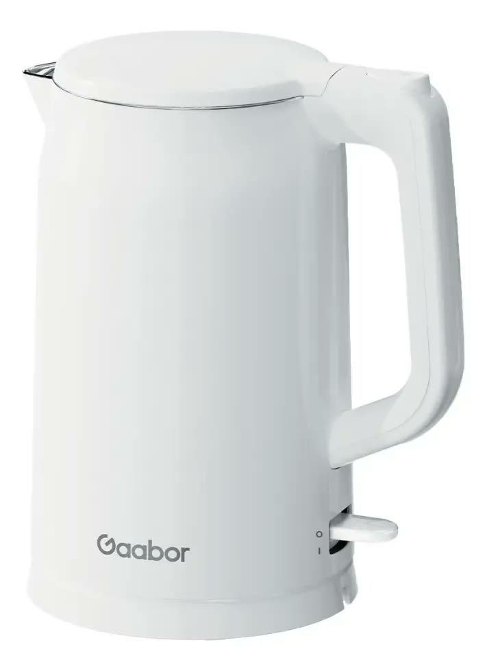 Chaleira Elétrica 1,7l Gaabor 1500w Aço Inox E Cabo Retrátil Cor Branco