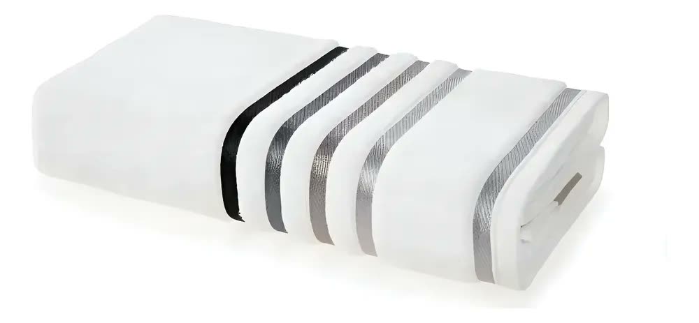 foto de Toalha Banhão Fio Penteado Lumina Branco/Cinza Karsten