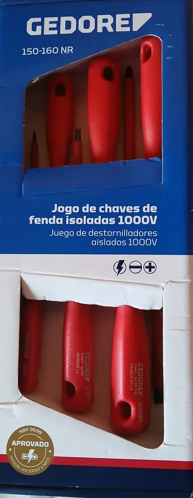 foto de Jogo Chave De Fenda E Phillips 6 Peças Isoladas 1000v Gedore