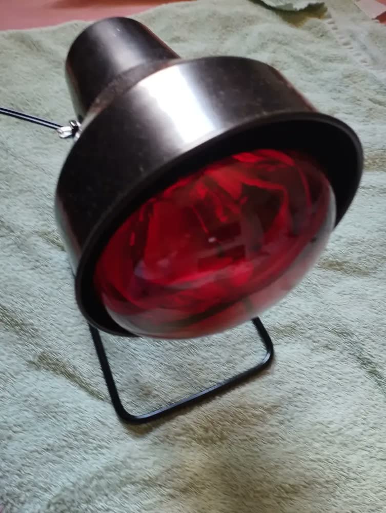 foto de Suporte Fisioterapia Preto + Lâmpada Infravermelho 250w