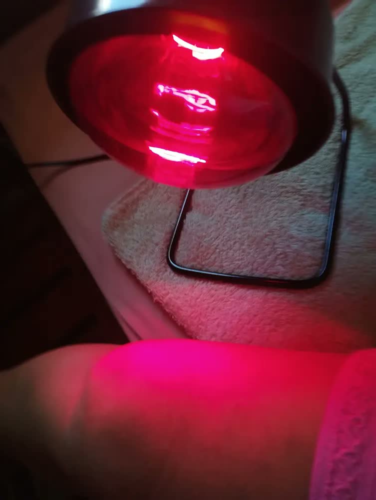 foto de Suporte Fisioterapia Preto + Lâmpada Infravermelho 250w
