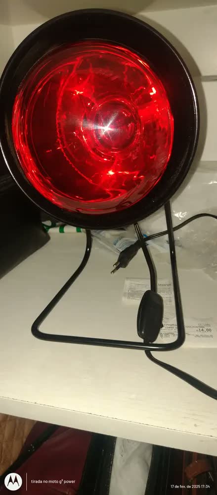 foto de Suporte Fisioterapia Preto + Lâmpada Infravermelho 250w