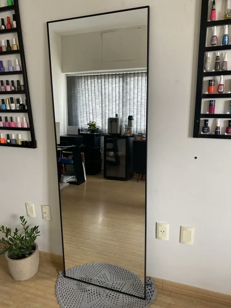 foto de Espelho Grande Sala Quarto 170x60 Prata Preto Bronze Inox
