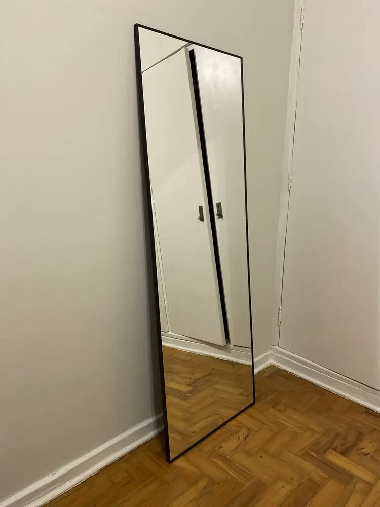 foto de Espelho Grande Sala Quarto 170x60 Prata Preto Bronze Inox