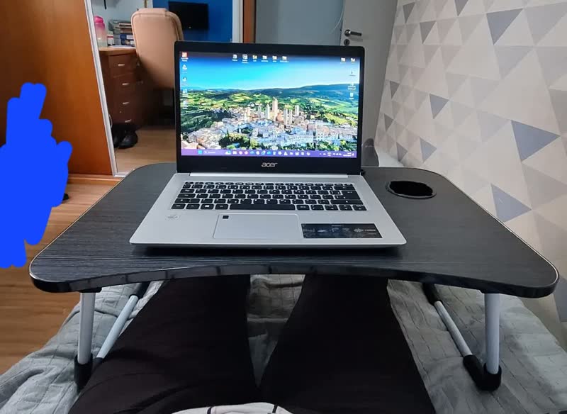 foto de Mesa Dobrável Para Notebook Ergonômica Lehmox, Para Cama e Sofá