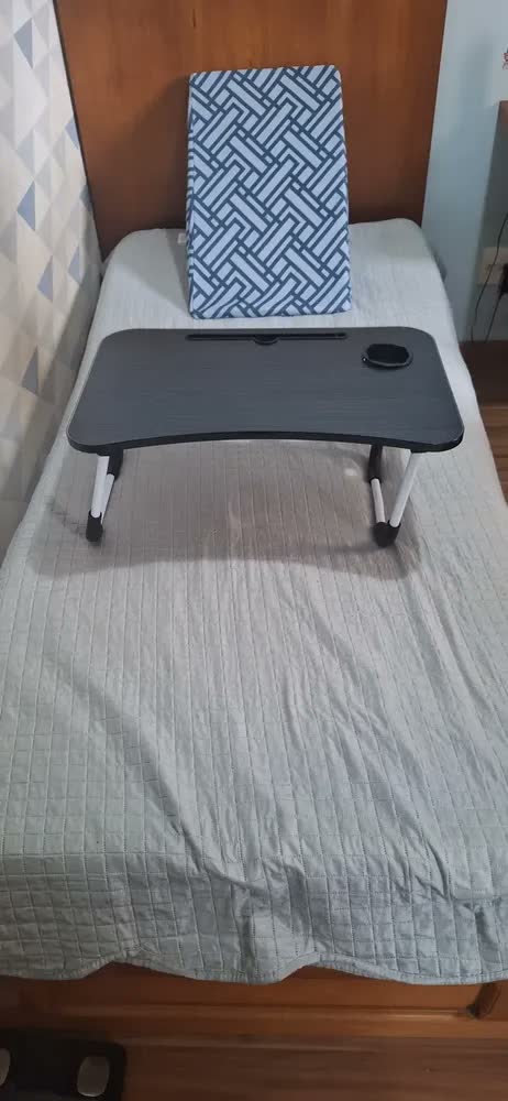 foto de Mesa Dobrável Para Notebook Ergonômica Lehmox, Para Cama e Sofá