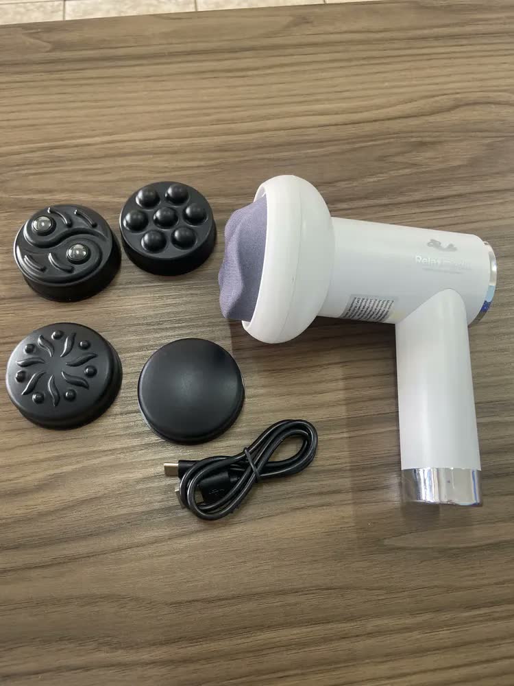 foto de Massageador Elétrico Portátil Orbit Touch Sem Fio Relaxmedic Cor Branco