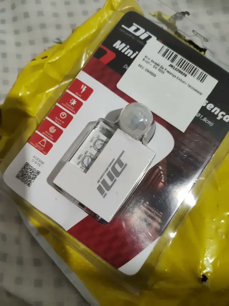 foto de Sensor de Presença Embutir Teto/Parede Bivolt DNI 6029