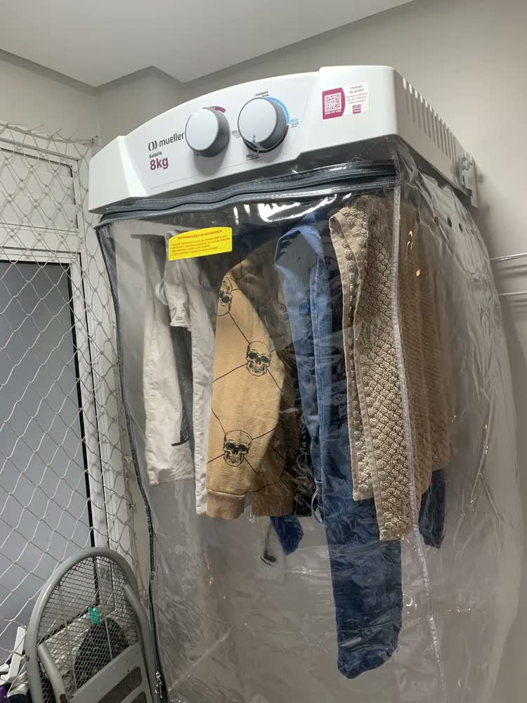 foto de Secadora De Parede Mueller Solaris Timer 120 Minutos 8 Kg Cor Branco