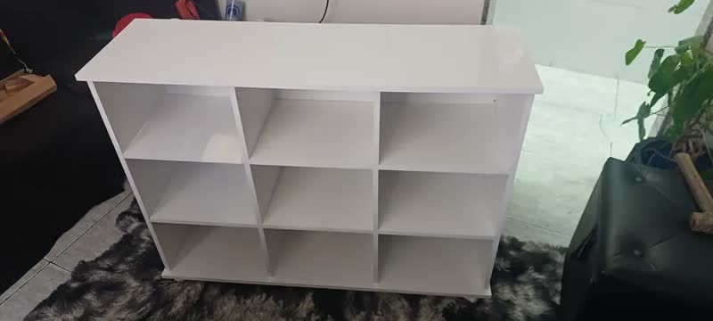 foto de Nicho Organizador E Estante Livros Industrial Com Rodizios Branco