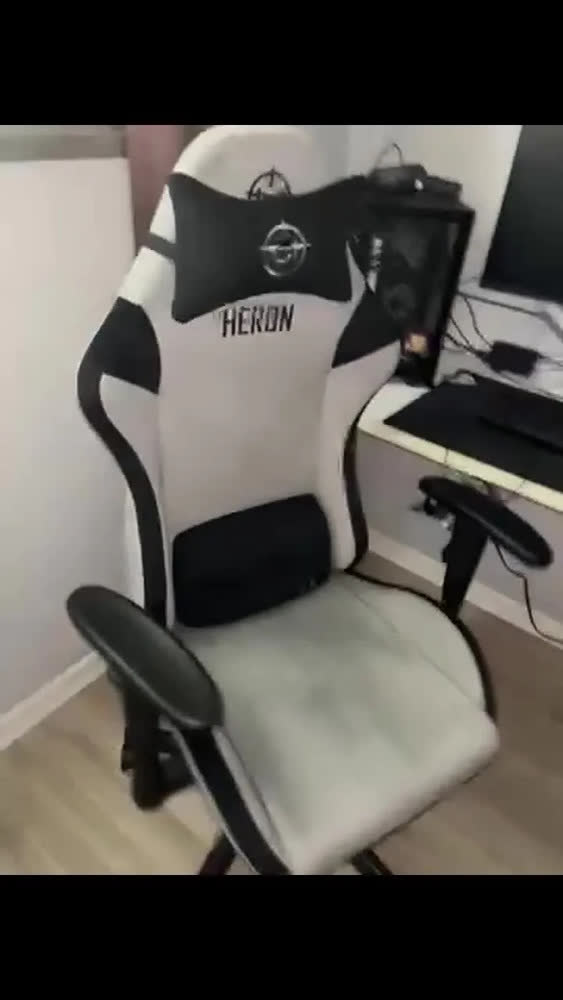 foto de Cadeira Gamer TGT Heron TX Tecido, Preto e Cinza, TGT-HRTX-FB01