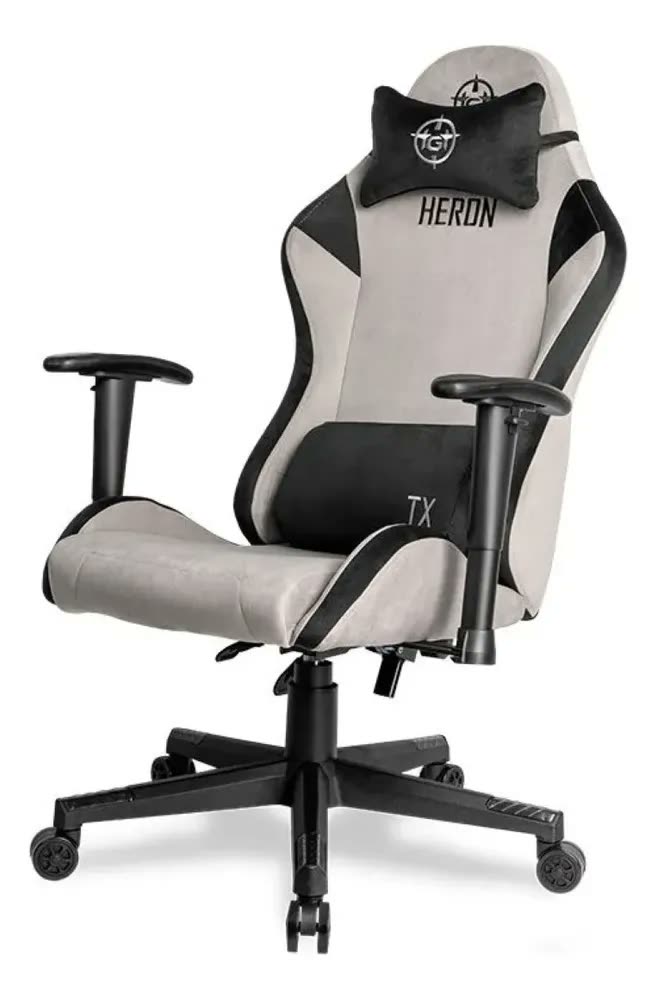 Cadeira Gamer TGT Heron TX Tecido, Preto e Cinza, TGT-HRTX-FB01