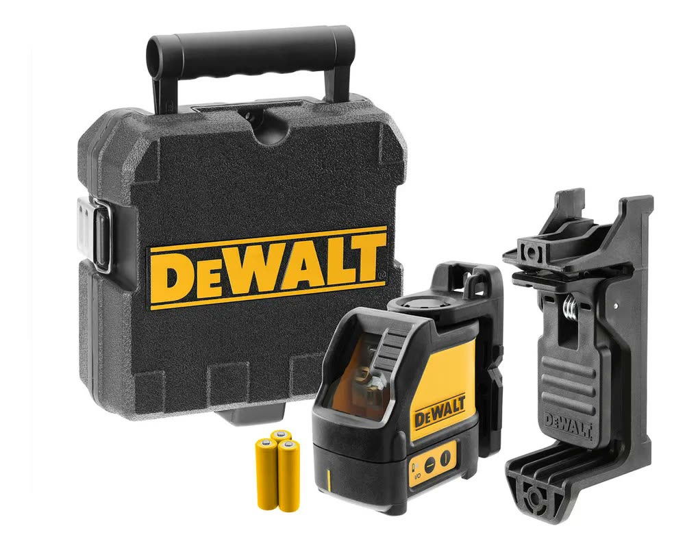 Nível a Laser Vermelho Alcance de 15 Metros DEWALT DW088K Inclui Pilhas, Suporte e Maleta