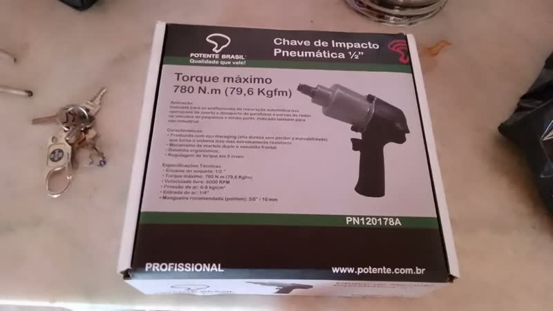 foto de Chave De Impacto Pneumática 1/2 780 Nm Torque Potente Brasil