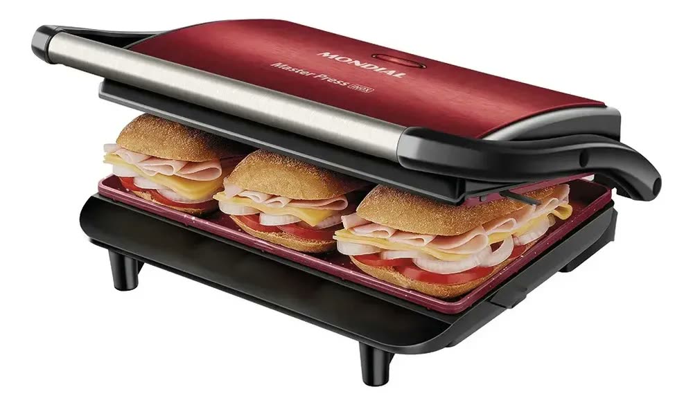 foto de Master Press Inox, Mondial 1000W PG-01-RC-CL Vermelho 220V