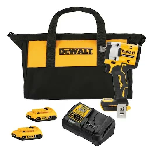 Chave de Impacto 13mm 20V DEWALT DCF922D2 Com 2 Baterias, Carregador e Bolsa para Transporte