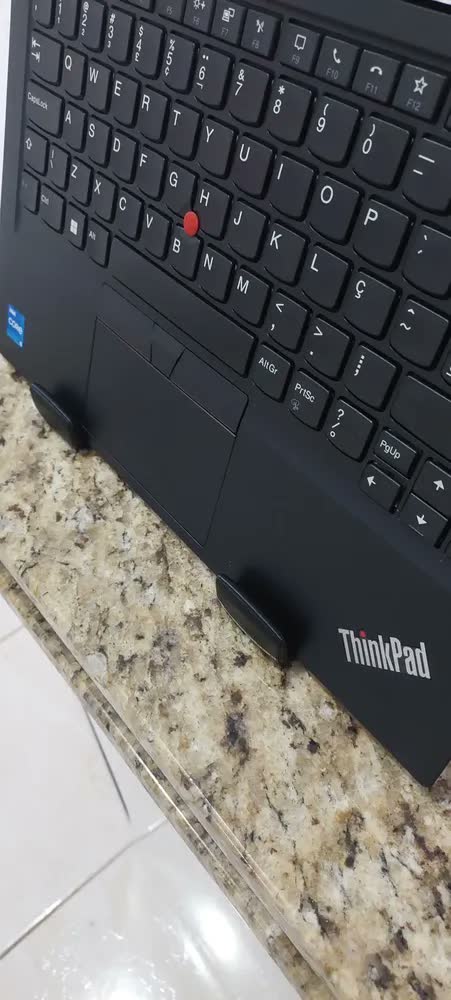 foto de Suporte Notebook Alto Abertura Tela 180º Ergonômico Portátil Cor Preto
