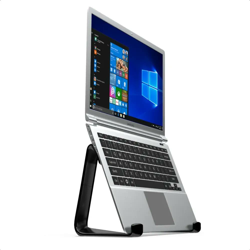 Suporte Notebook Alto Abertura Tela 180º Ergonômico Portátil Cor Preto