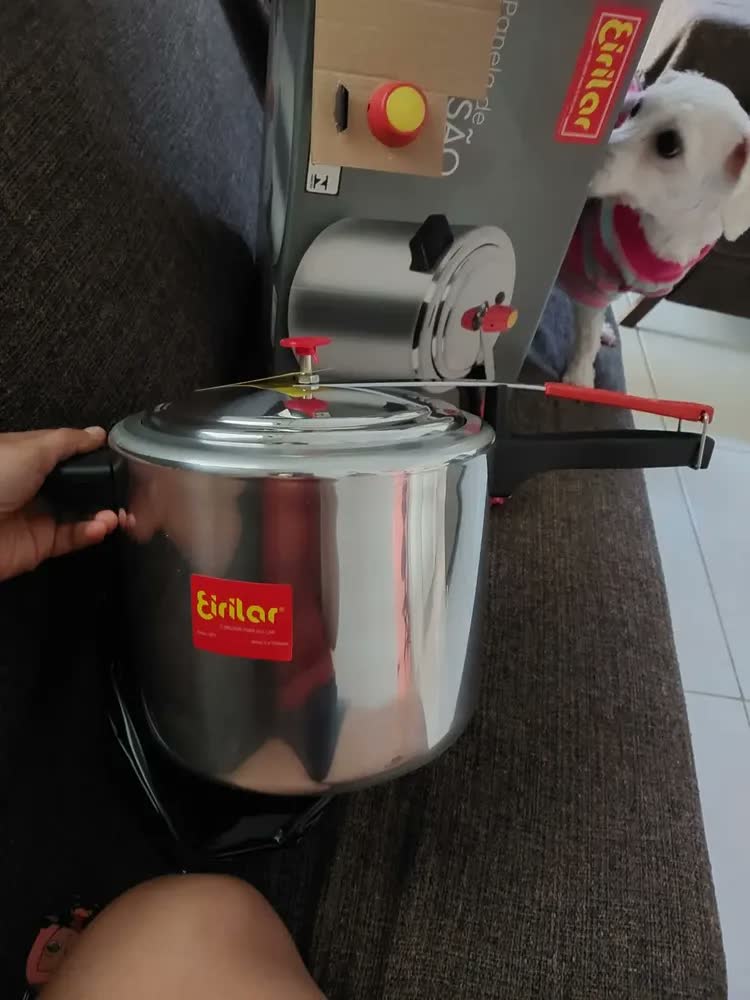 foto de Panela De Pressão Eirilar Em Alumínio 10L Polida Fechamento Externo