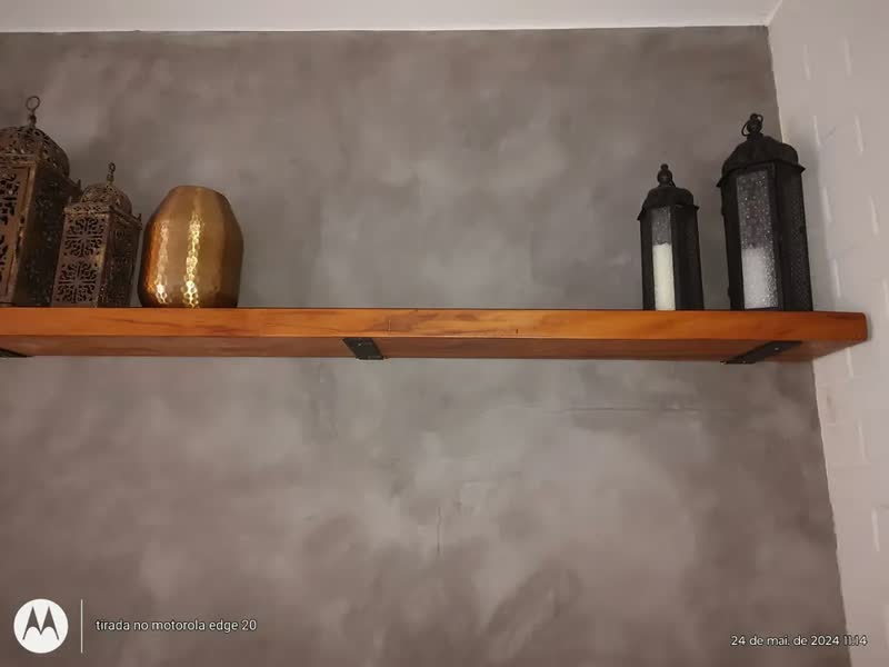 foto de 20cm - Mão Francesa Cantoneira Preta Invisível - Rio Design99 - Ferro Aço Suporte Para Prateleira Reforçada Resistente Industrial Madeira Bancada Estante s15