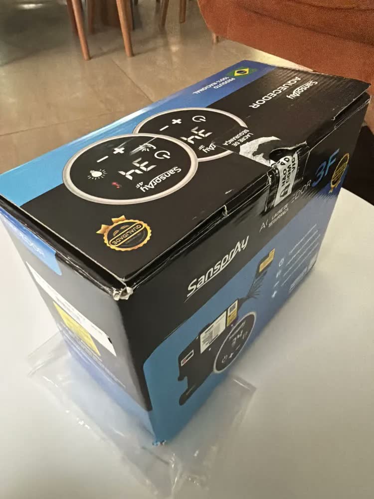 foto de Aquecedor Elétrico Bojo Sanspray Banheira Hidro Spa 8000W 3F 4F Sem Painel Preto