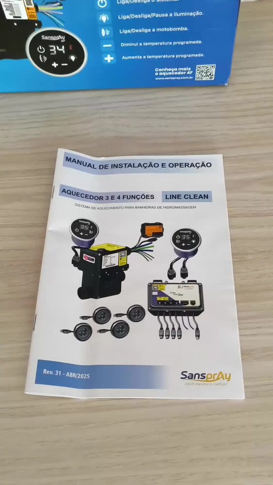 foto de Aquecedor Elétrico Bojo Sanspray Banheira Hidro Spa 8000W 3F 4F Sem Painel Preto