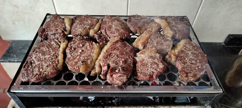 foto de Churrasqueira De Inox Pequena Portatil Tijolo Refratário