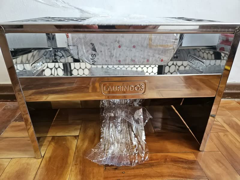 foto de Churrasqueira De Inox Pequena Portatil Tijolo Refratário