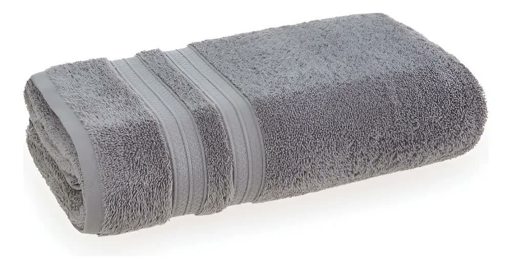 Toalha Banho Gigante Karsten Unika Cinza Urbano 100% Algodão 150x86cm