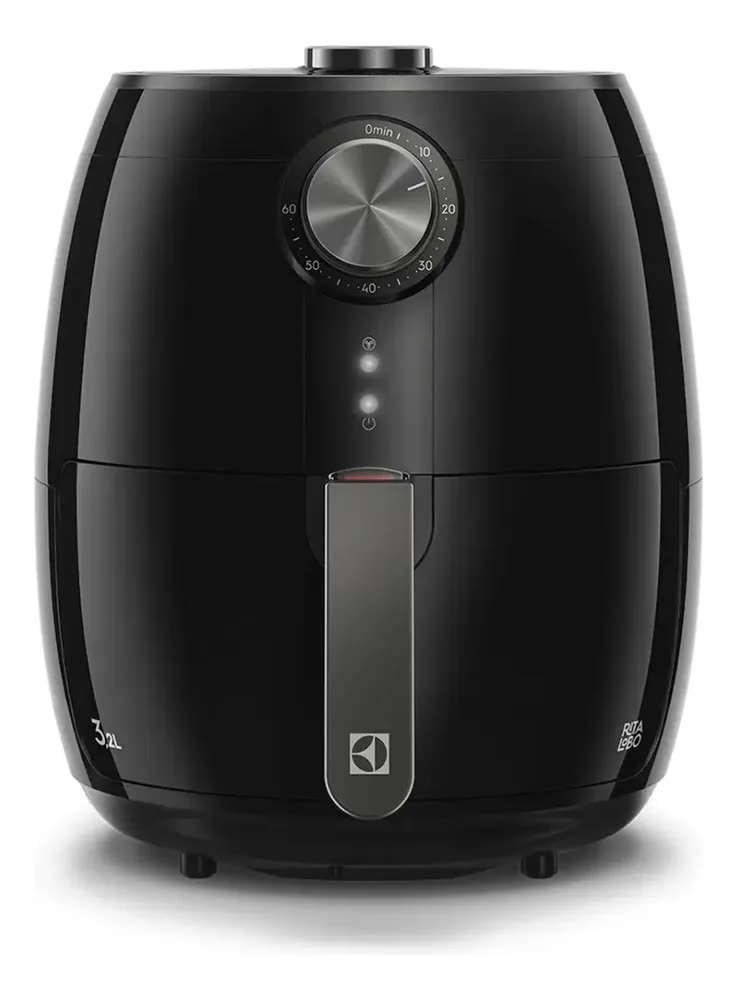 Air Fryer Electrolux 3,2L Preta Efficient com Timer 1400W por Rita Lobo EAF15 - 127V