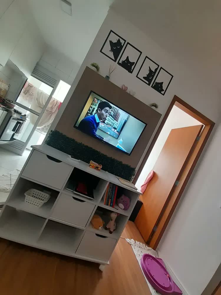 foto de Kit 4 Quadros de Gatos Decorativos para Quarto de Criança