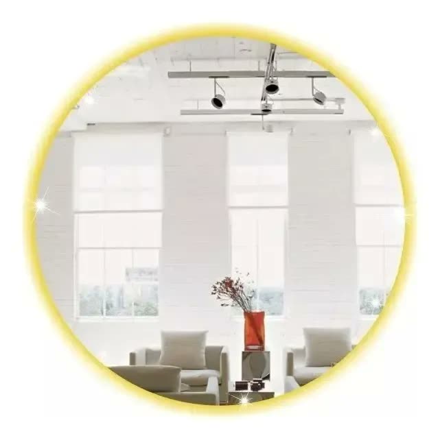 Espelho Redondo Iluminado Com Led Quente 80cm Cor da moldura Sem Moldura