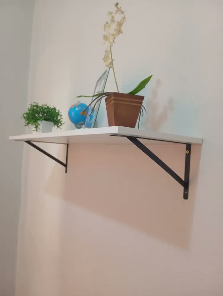 foto de 4x Mão Francesa 30cm Acompanha Kit De Parafuso E Bucha Preta
