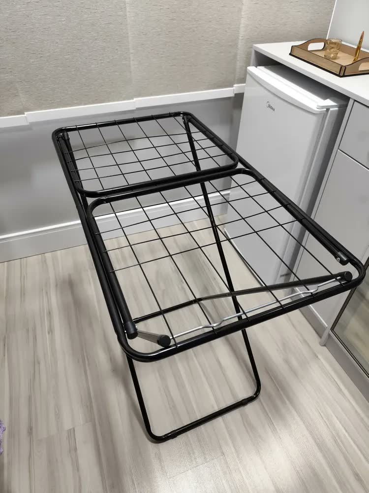 foto de Varal de Chão Dobrável Mor com Asas, para Secar Roupa, Branco