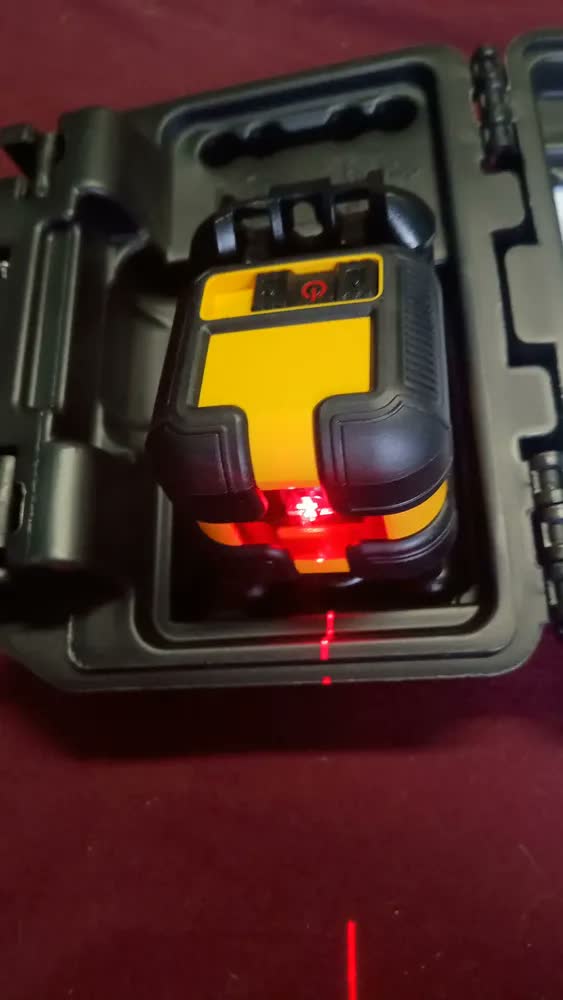 foto de Nível a Laser Dewalt Linhas Vermelhas Modelo DW08802 Até 12m com Maleta de Ferramentas