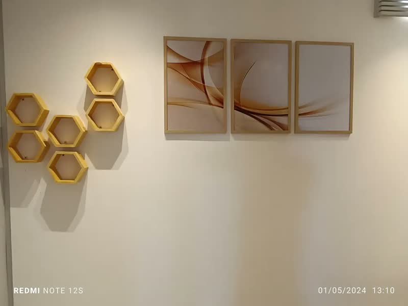 foto de Quadro Decorativo Abstrato Traços Marrom Moderno Sala Quarto
