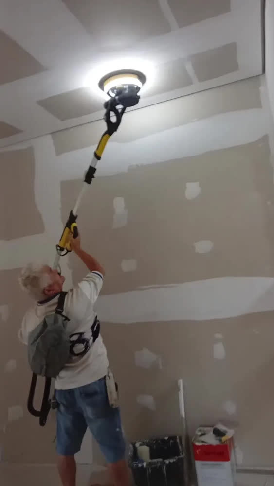 foto de Lixadeira De Parede, Teto E Drywall Profissional Com Led Cor Preto Frequência 60Hz