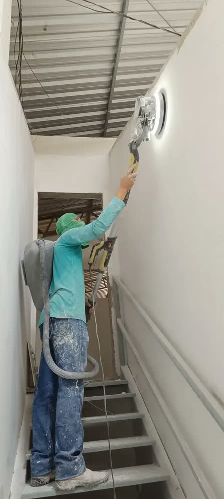 foto de Lixadeira De Parede, Teto E Drywall Profissional Com Led Cor Preto Frequência 60Hz
