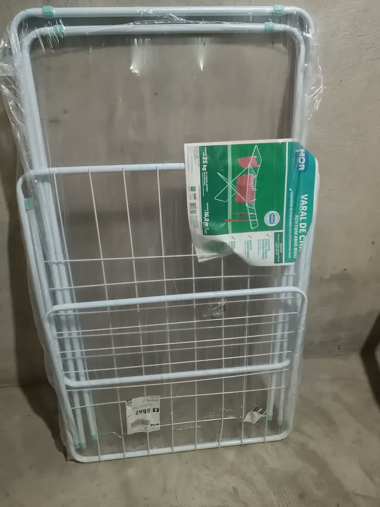 foto de Varal De Chao Maxxi Grande Com Abas 174 Cm Dobravel Retratil Mor