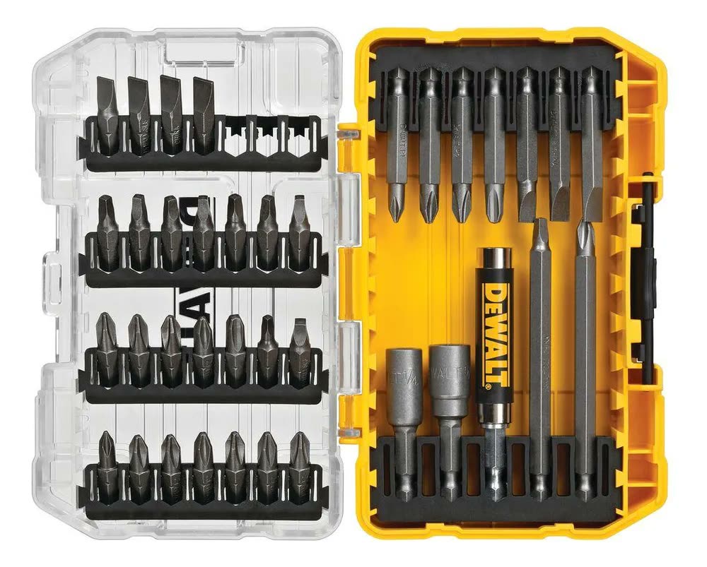 Jogo de Bits e Pontas para Parafusar DeWALT DW2163 37 Peças com Estojo