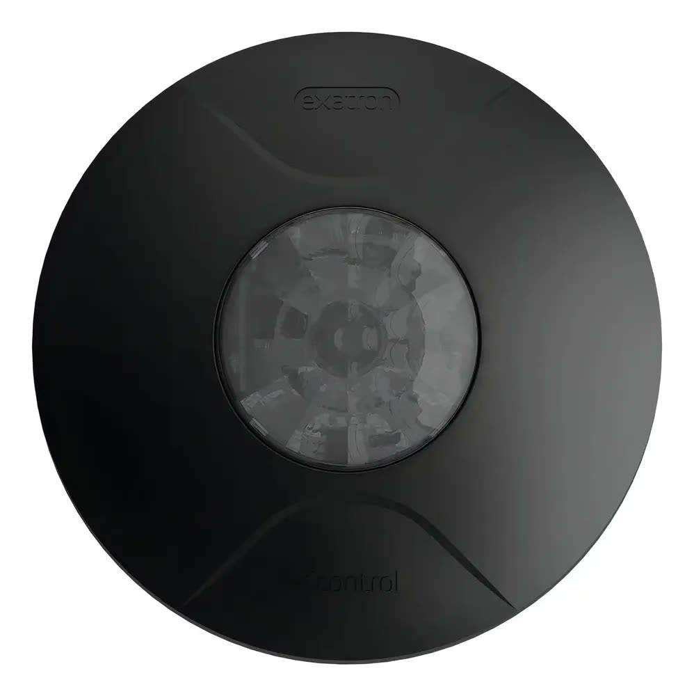 Sensor Presença Movimento Fotocélula Teto 360º Exatron LEST4000XC2 110V 220V Bivolt App Smart X-Control Preto