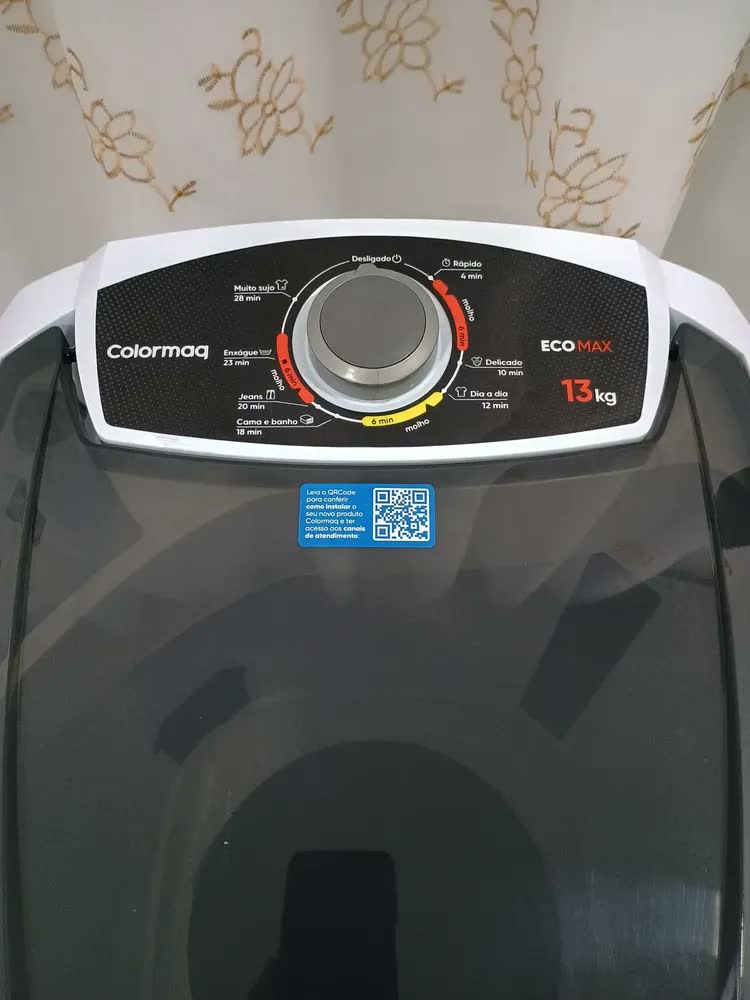 foto de Tanquinho Lavadora Roupas Semiautomática Colormaq Lcs 13kg Cor Branco
