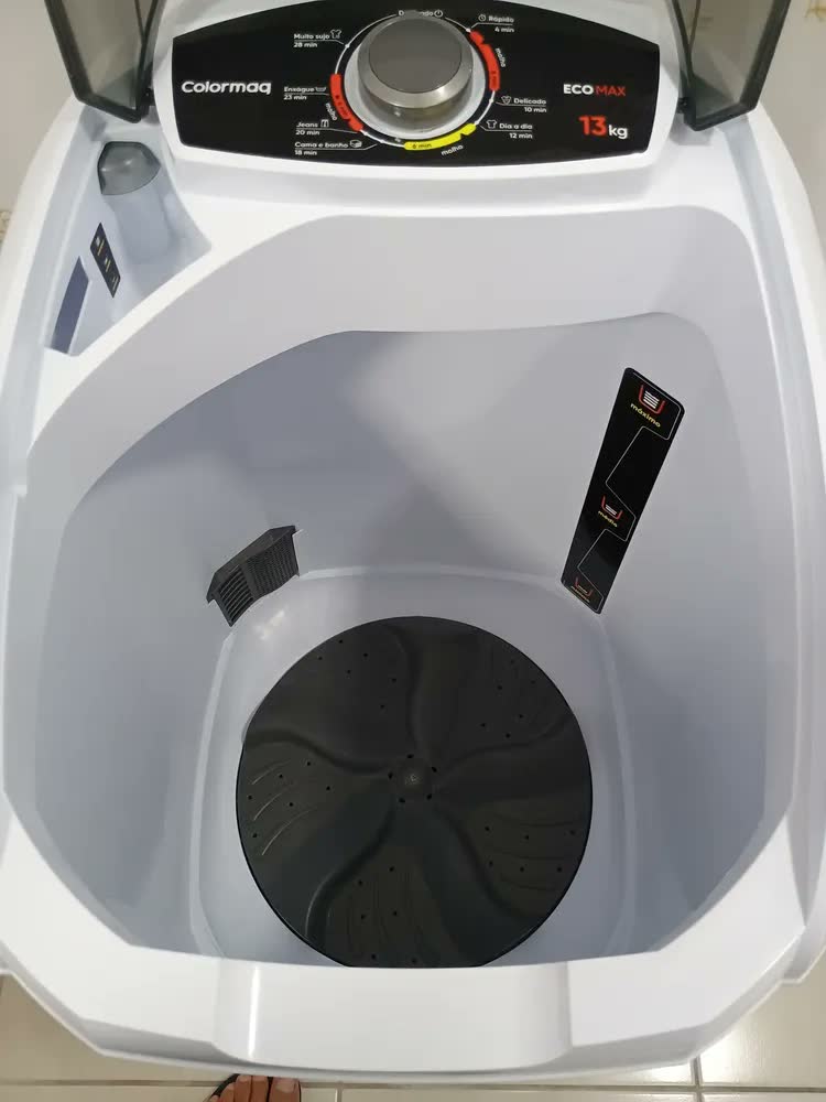 foto de Tanquinho Lavadora Roupas Semiautomática Colormaq Lcs 13kg Cor Branco