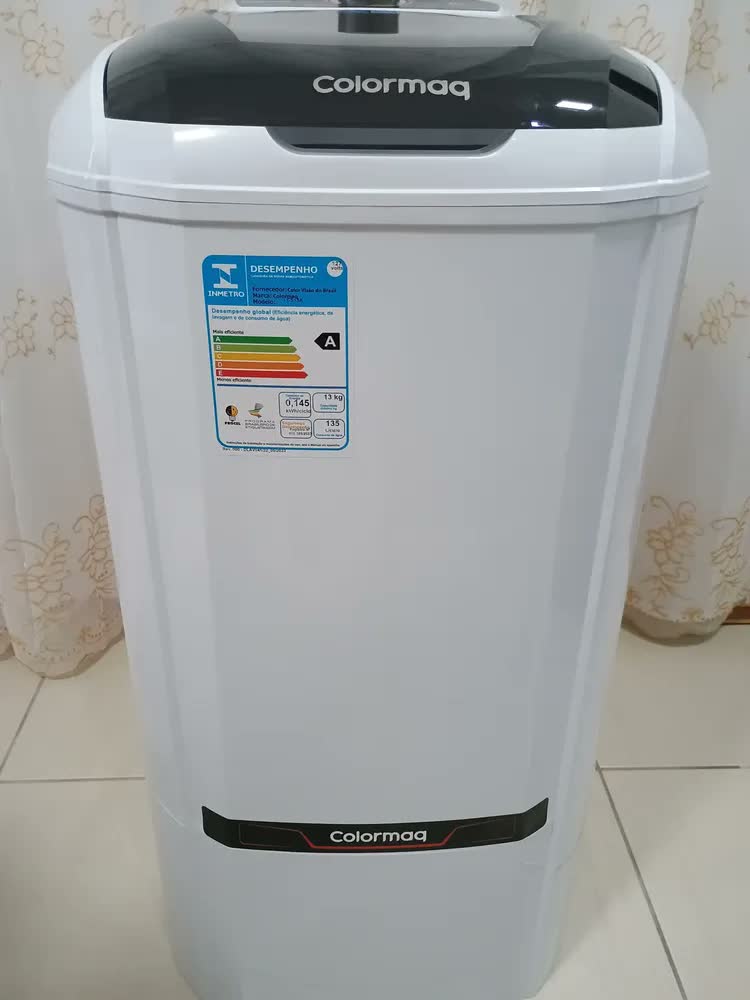 foto de Tanquinho Lavadora Roupas Semiautomática Colormaq Lcs 13kg Cor Branco
